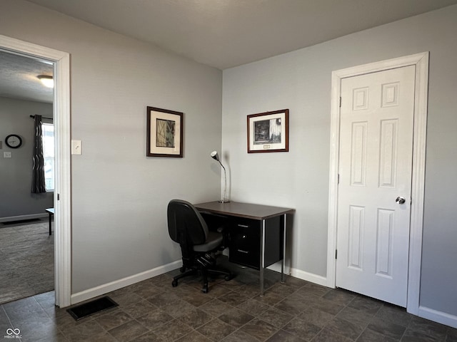 view of office area