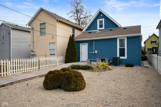 1130 S Senate Ave, Indianapolis, IN 46225 - rear view of property featuring cooling unit and a patio area