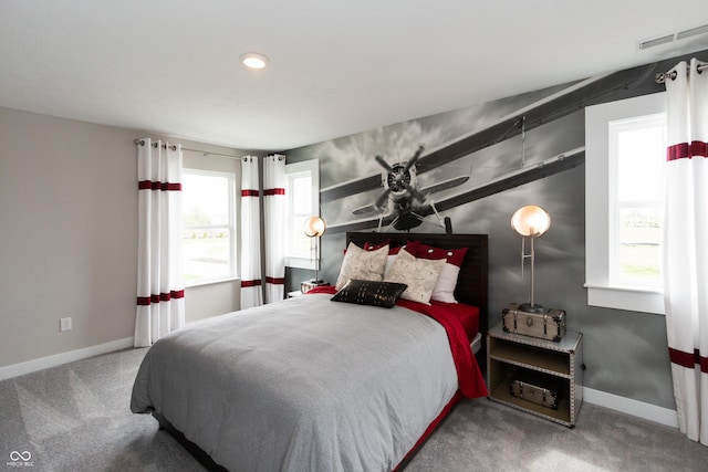 view of carpeted bedroom