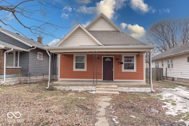 bungalow-style home featuring covered porch