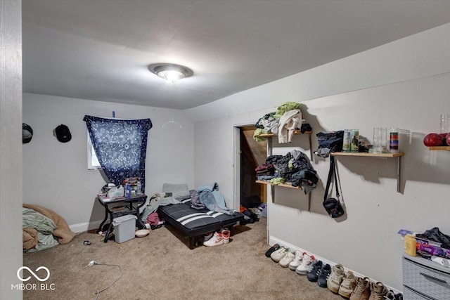 view of carpeted bedroom