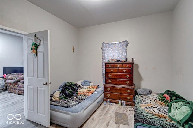 bedroom featuring light hardwood / wood-style floors