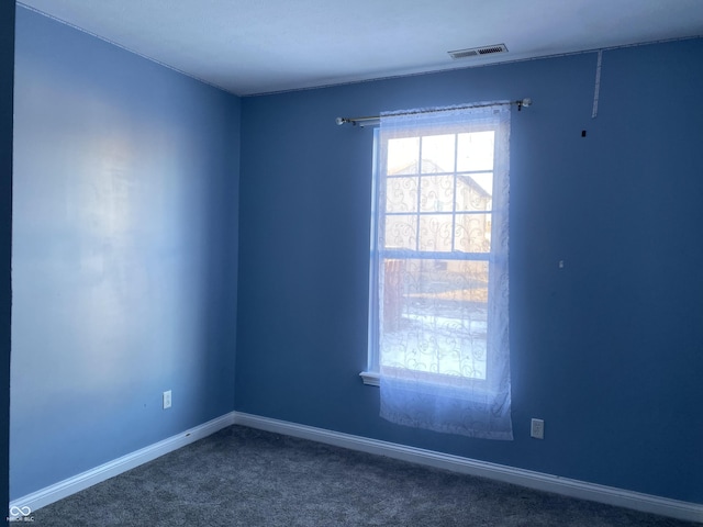 view of carpeted spare room