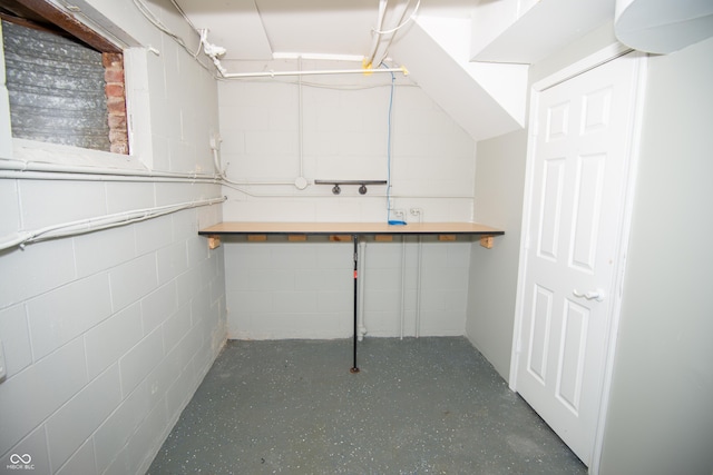 view of basement