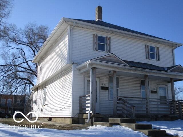 view of front of home with a porch