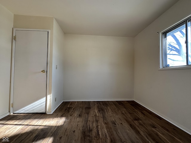 additional living space featuring dark hardwood / wood-style flooring