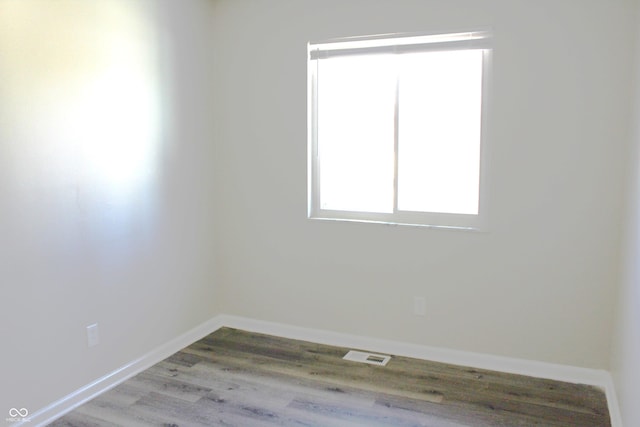 empty room featuring light hardwood / wood-style floors