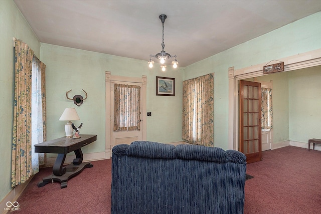 view of carpeted living room