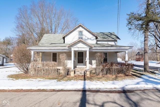 bungalow featuring a porch