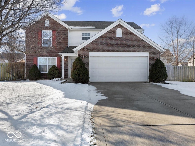 view of property with a garage