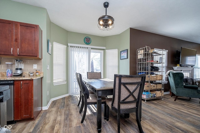 dining room featuring dark hardwood / wood-style floors