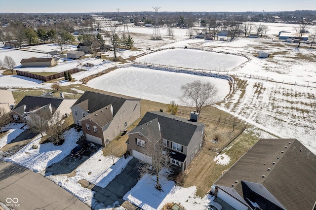 view of snowy aerial view