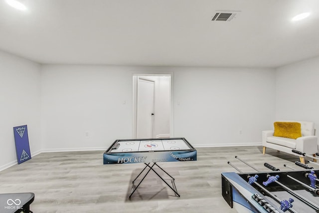 misc room featuring wood-type flooring