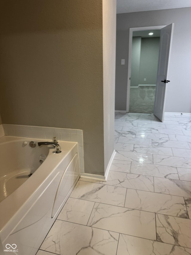 bathroom featuring a tub