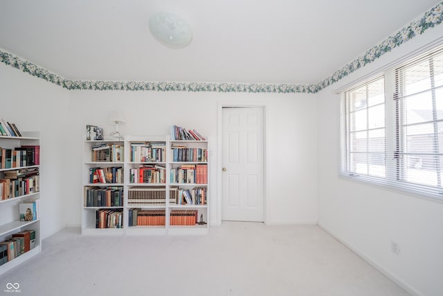 interior space with carpet flooring