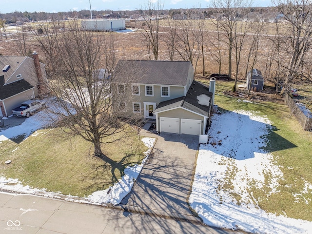 birds eye view of property