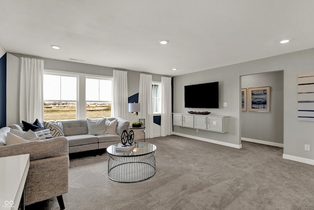 view of carpeted living room