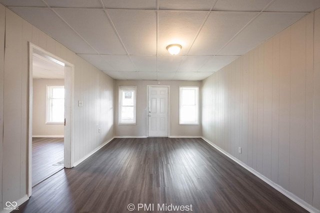 interior space featuring dark hardwood / wood-style floors