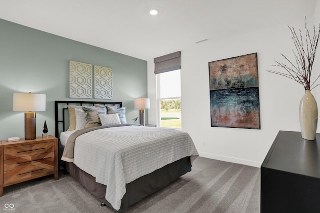 view of carpeted bedroom