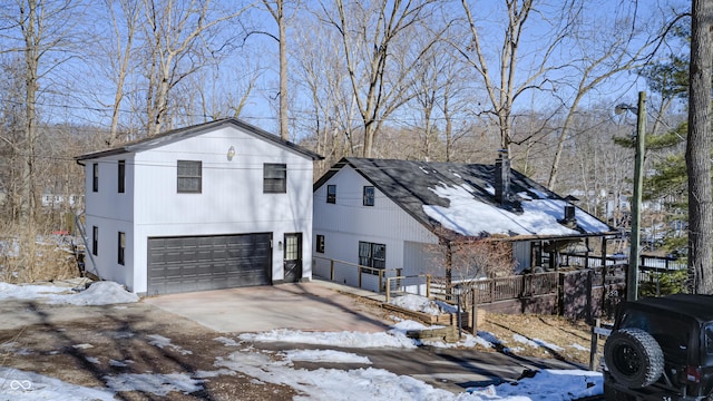 view of front of home featuring a garage