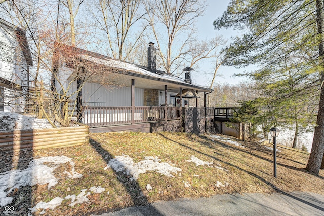 view of front of home with a porch