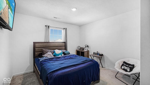 bedroom with carpet