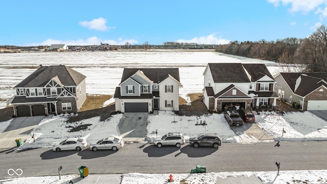 exterior space with a garage