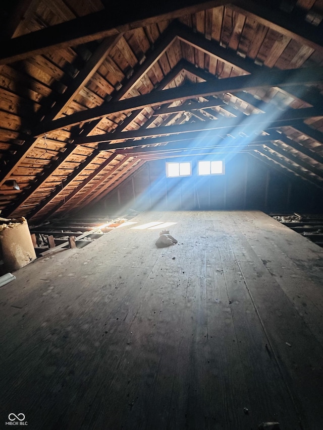 view of attic