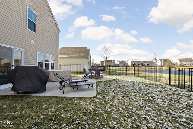 view of yard featuring a patio