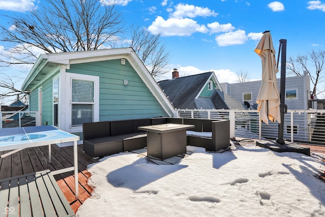 deck with outdoor lounge area