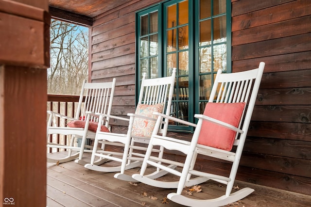 view of wooden deck