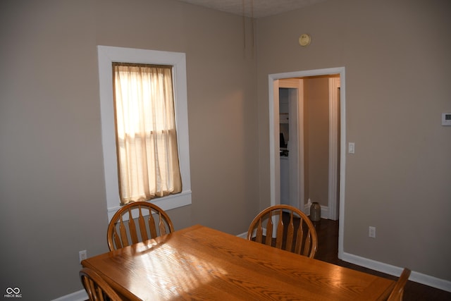 view of dining space