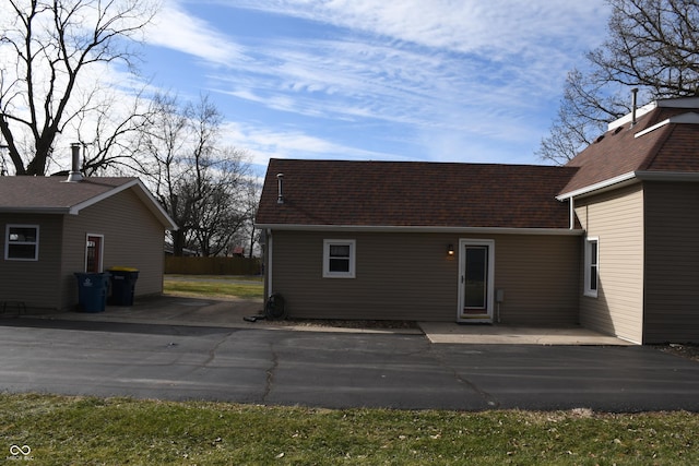 rear view of house with a patio