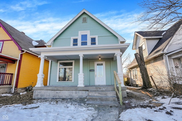 bungalow-style house with a porch