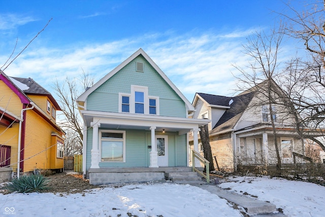 bungalow-style house featuring a porch