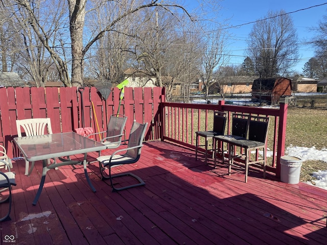 view of wooden deck