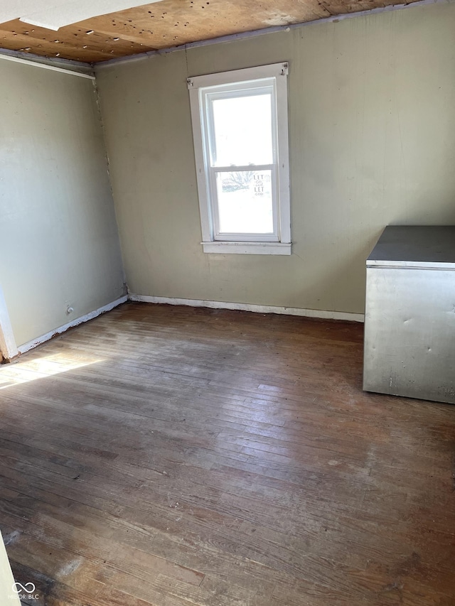 empty room featuring wood-type flooring