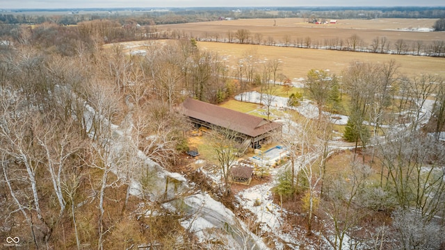 aerial view featuring a rural view