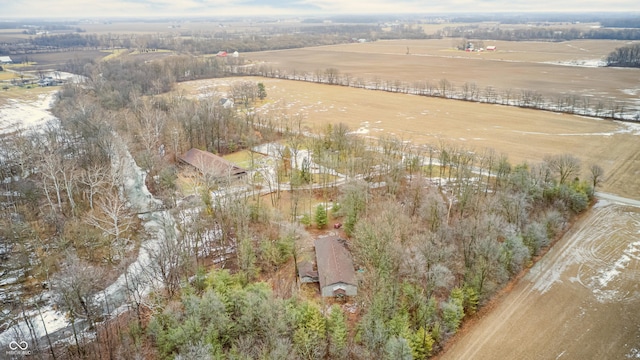 drone / aerial view with a rural view