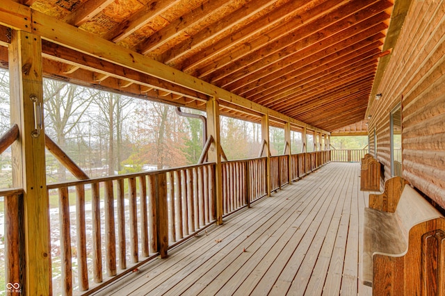 view of wooden terrace