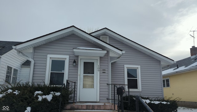 view of bungalow-style home