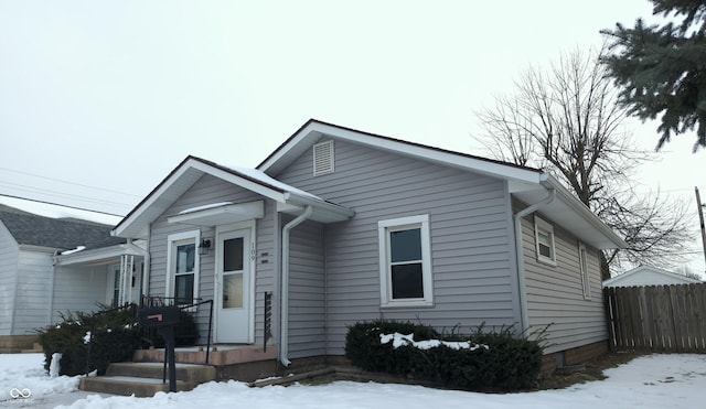 view of bungalow-style home