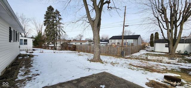 view of snowy yard