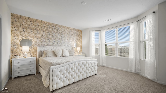 view of carpeted bedroom