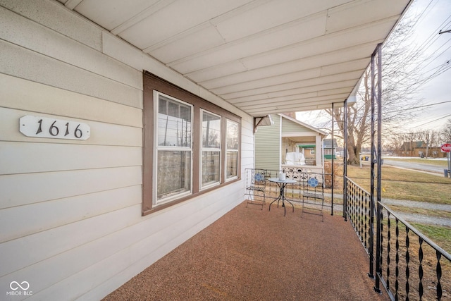 view of patio / terrace featuring a porch