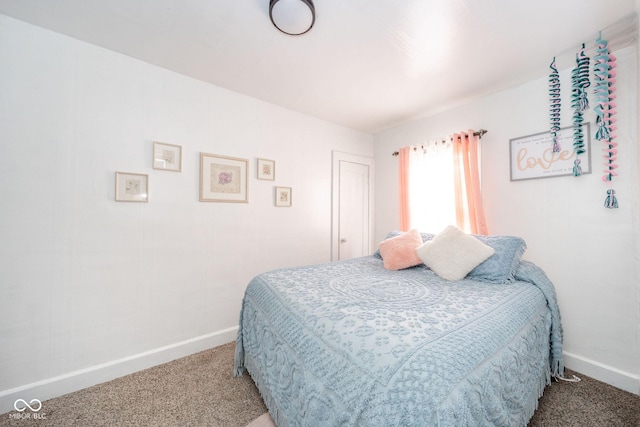 bedroom with carpet floors