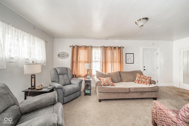 view of carpeted living room