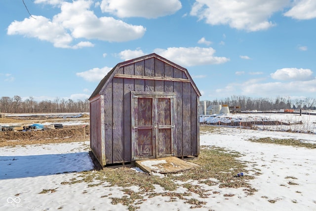 view of snow covered structure