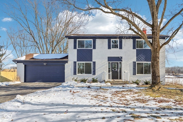 view of front facade with a garage