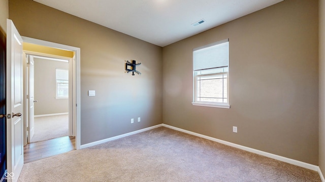 view of carpeted empty room